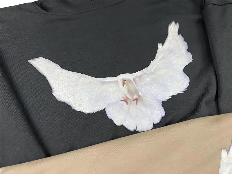 Saint Tears Dove Embroidered Cropped Hoodie Black - 22