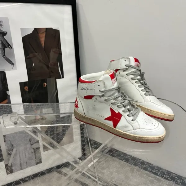 Golden Goose Sky-Star White Red Star Sneakers - 13