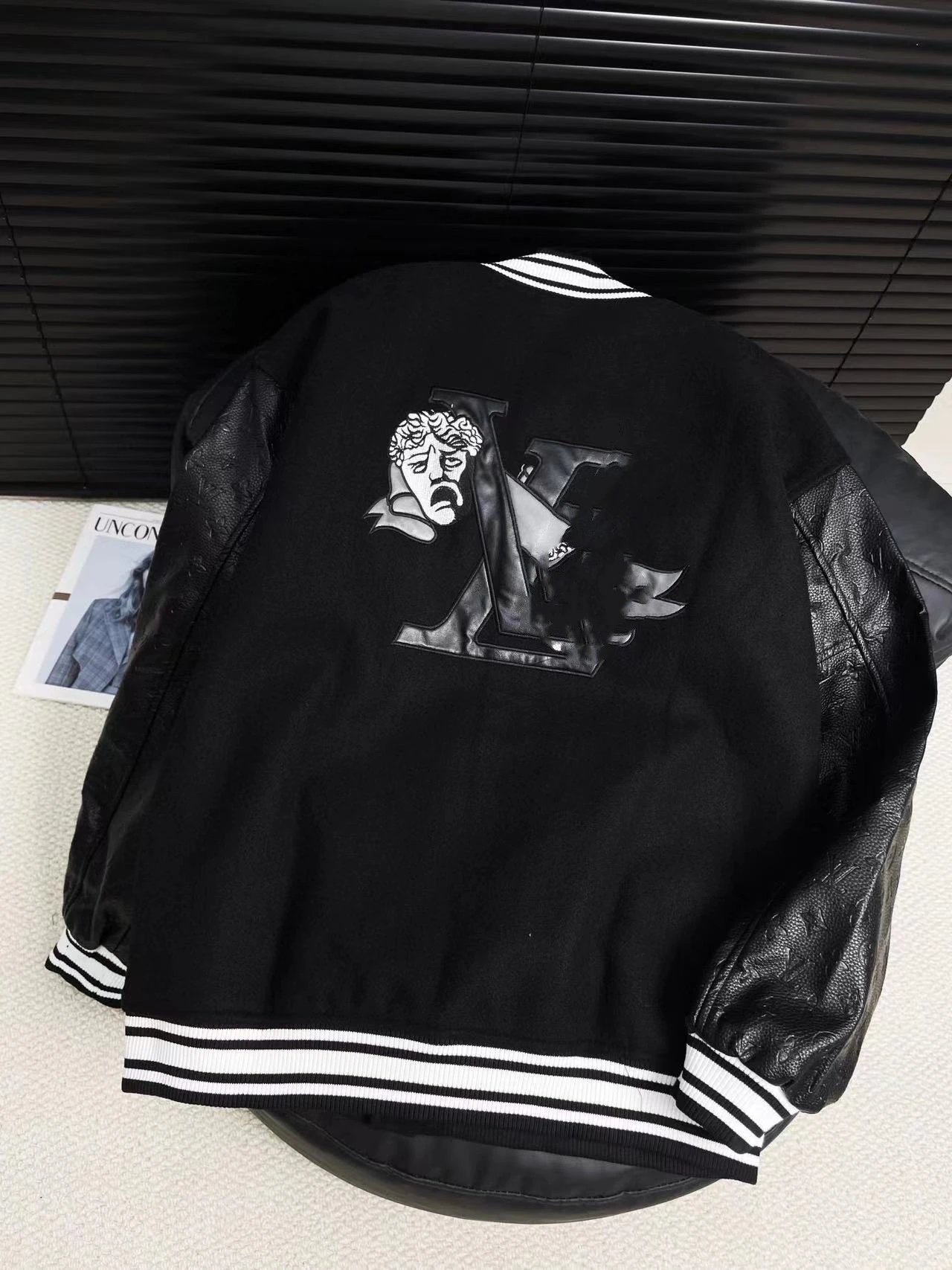 Union Varsity Jacket Emerald Green with Embroidered Logo Outerwear - 22