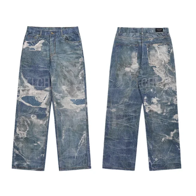 Unbranded Jeans Washed distressed denim product detail image 32