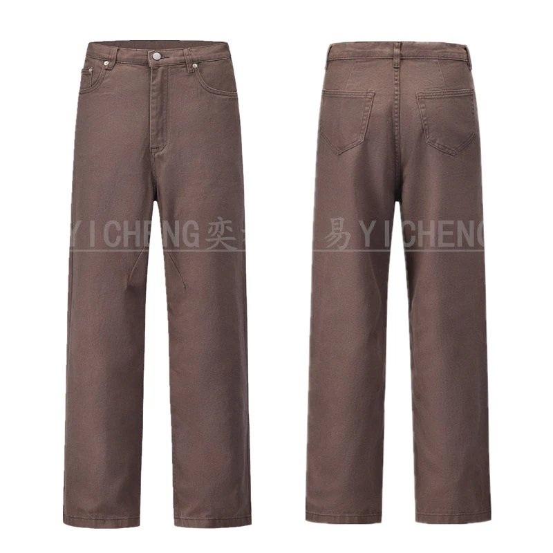 Unbranded Jeans Washed distressed denim — Q 098 RO floor-mopping jeans