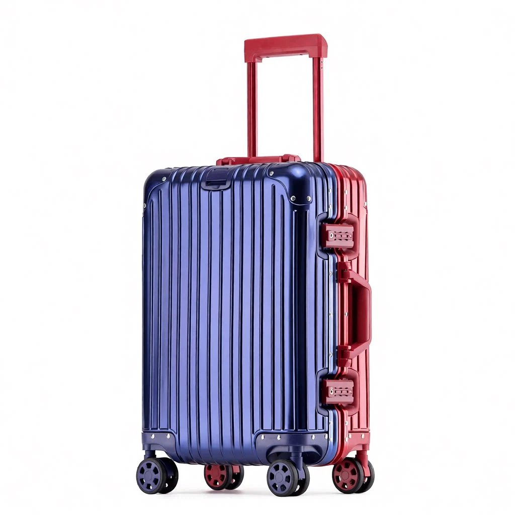 Rimowa Essential Cabin Multiwheel Blue and Red Suitcase