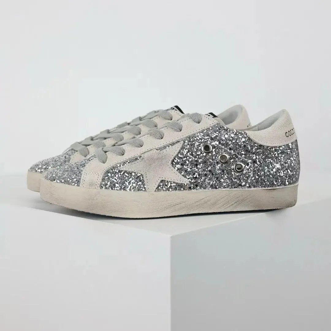 Golden Goose Sneakers Super-Star glitter star low-top — 9