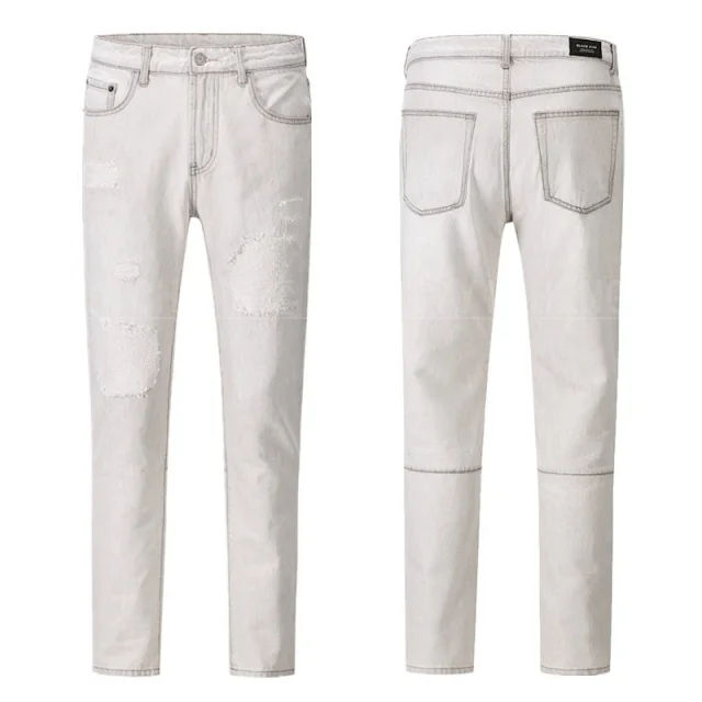 Unbranded Jeans Washed distressed denim product detail image 9