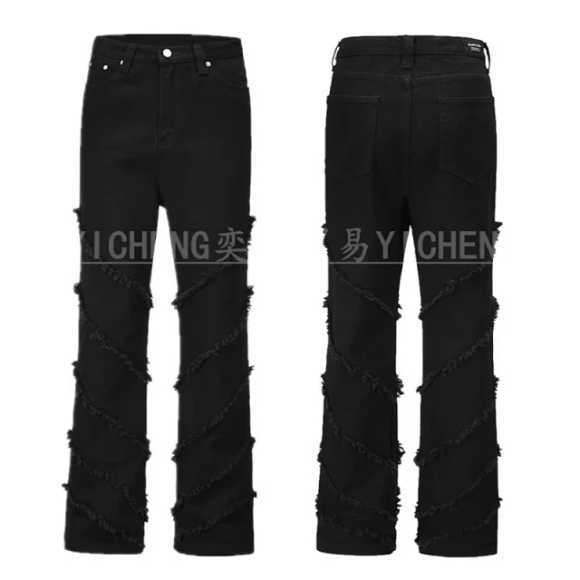 Unbranded Jeans Washed distressed denim product detail image 39