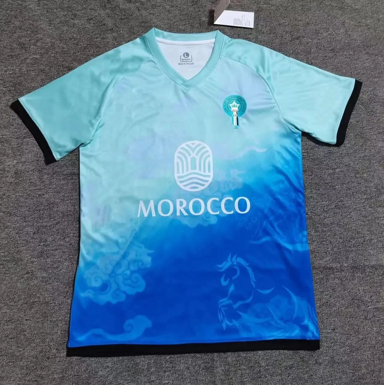 B Sport Football Jerseys Graphic Print — 2526 Moroccan light blue circle