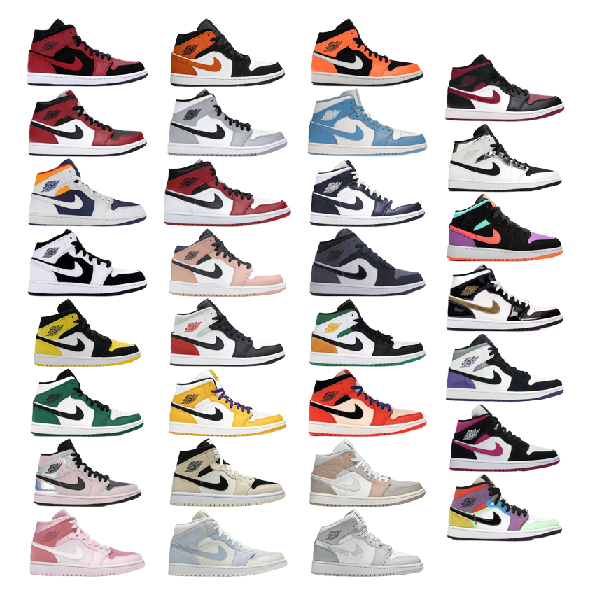 Nike Air Jordan 1 High Multi-Color Casual Sneakers
