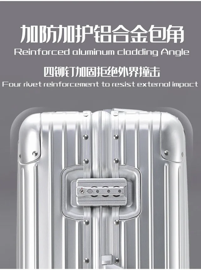 Unbranded Travel Bags Aluminum-frame hard-shell spinner suitcase product detail image 8