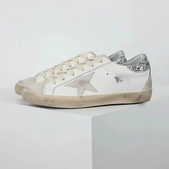 Golden Goose Sneakers Super-Star glitter star low-top product detail image 16