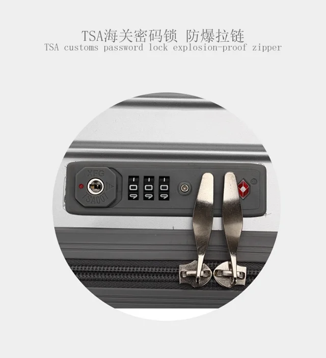 Unbranded Travel Bags Aluminum-frame hard-shell spinner suitcase product detail image 27