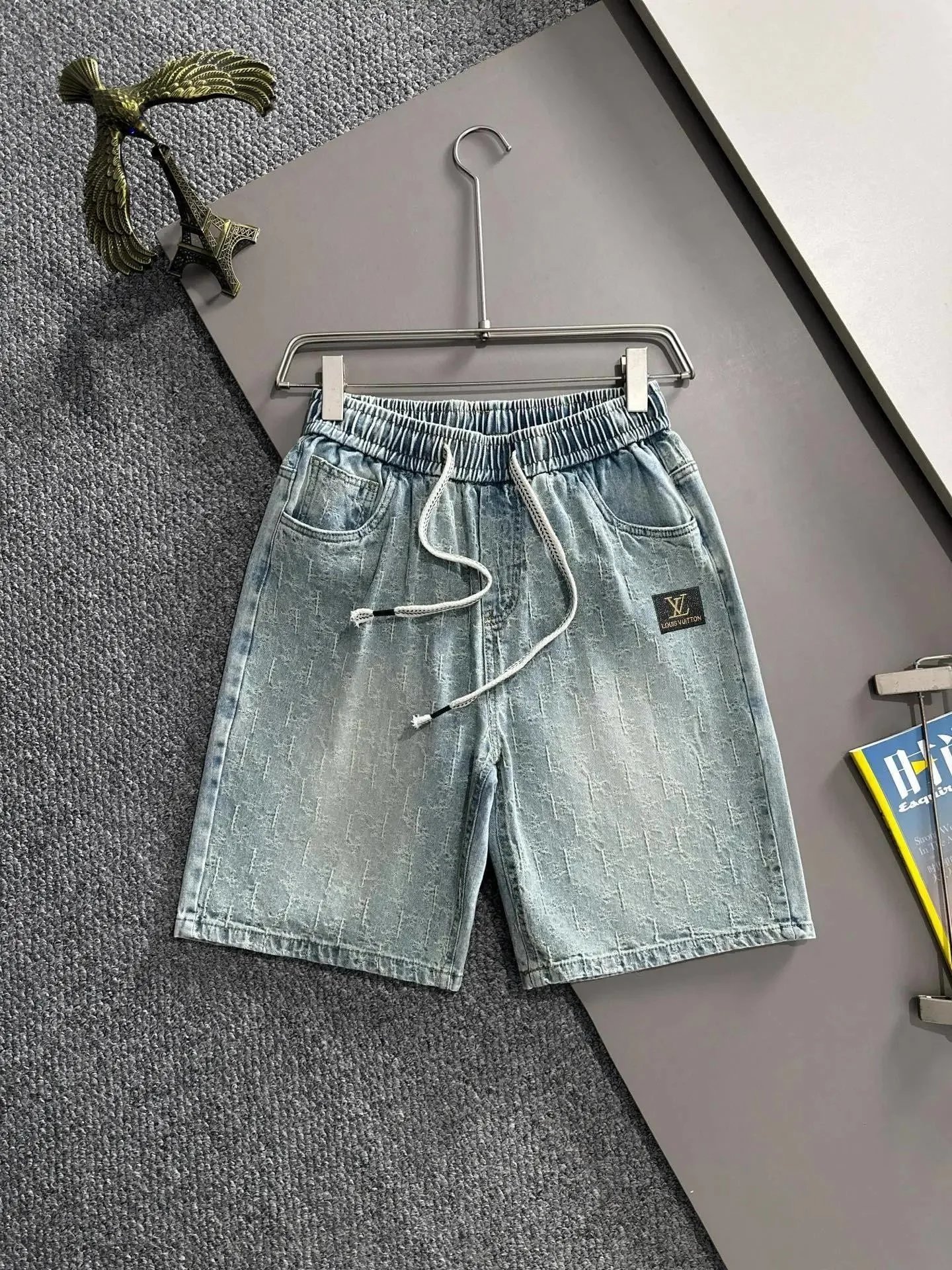 Louis Vuitton Shorts Textured Denim — LO*UIS VU*ITTON