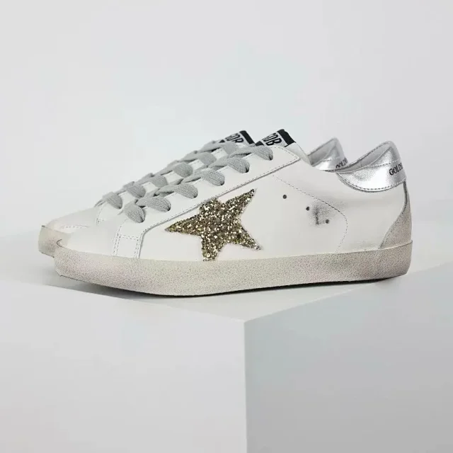 Golden Goose Sneakers Super-Star glitter star low-top product detail image 13