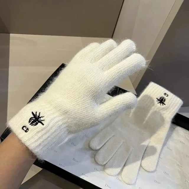 Dior Gloves Knit with Embroidered Bee Motif product detail image 4