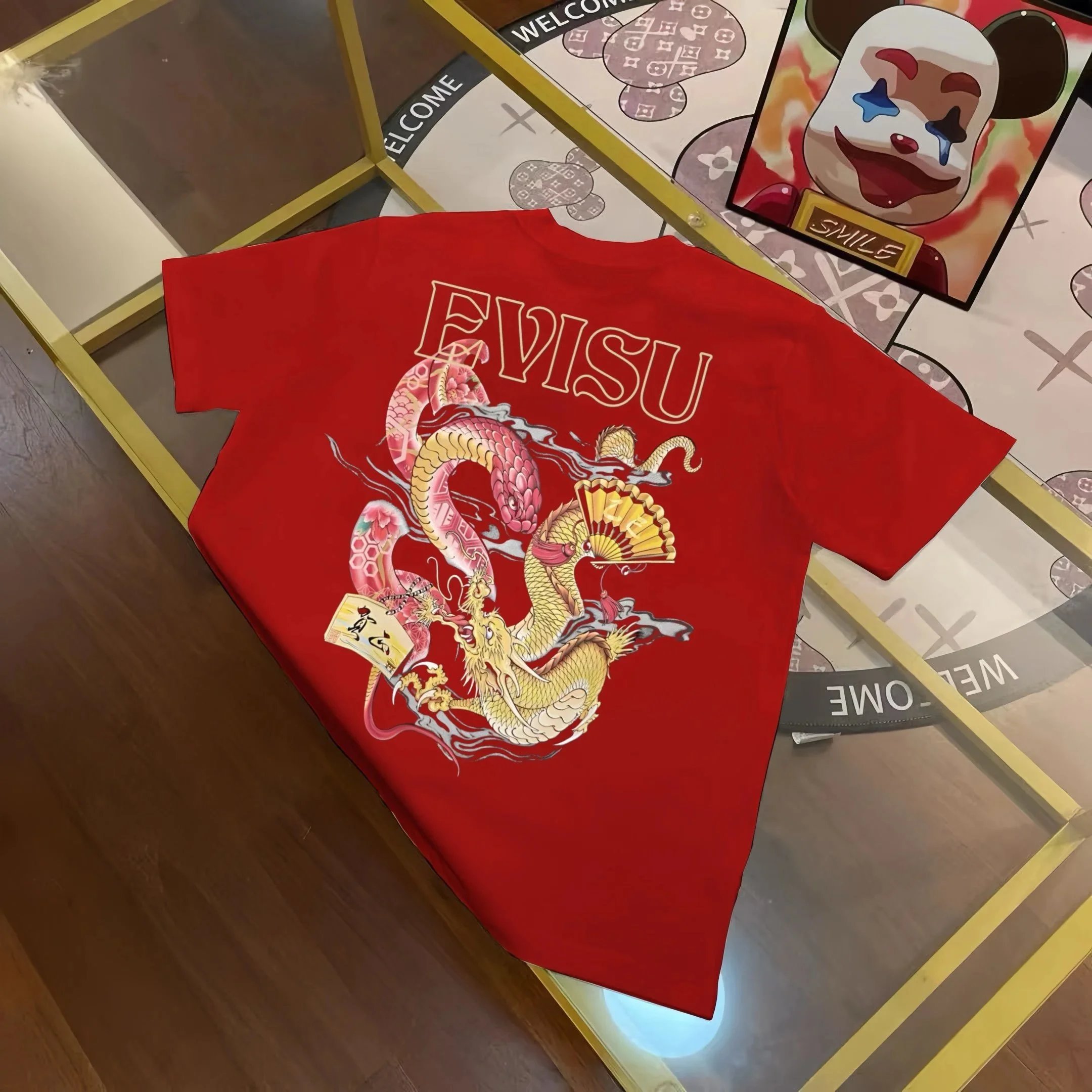 Evisu T-Shirts Short Sleeve Graphic — E V I*SU
