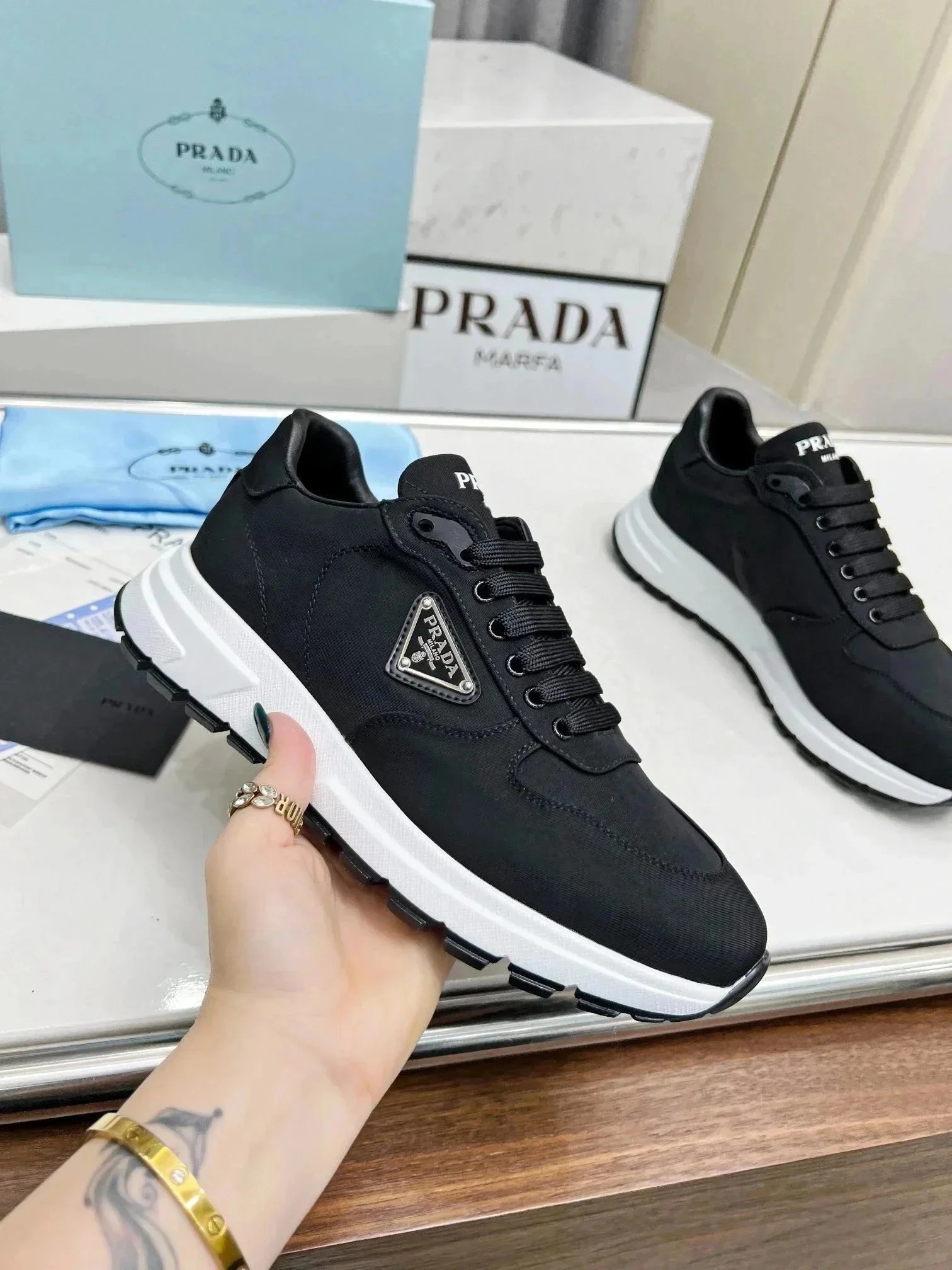 Prada Sneakers Low-Top Triangle Logo image 6