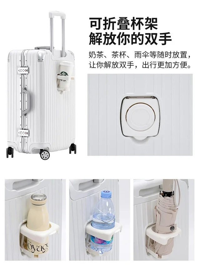 Unbranded Travel Bags Aluminum-frame hard-shell spinner suitcase product detail image 37