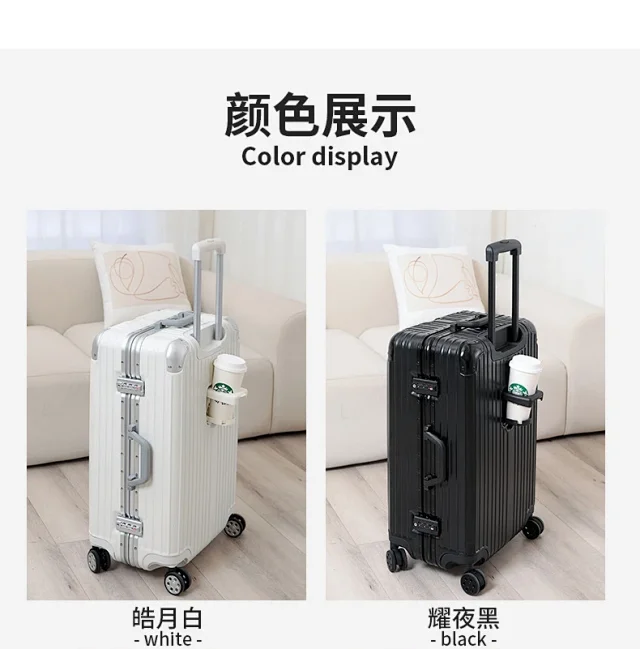 Unbranded Travel Bags Aluminum-frame hard-shell spinner suitcase product detail image 46
