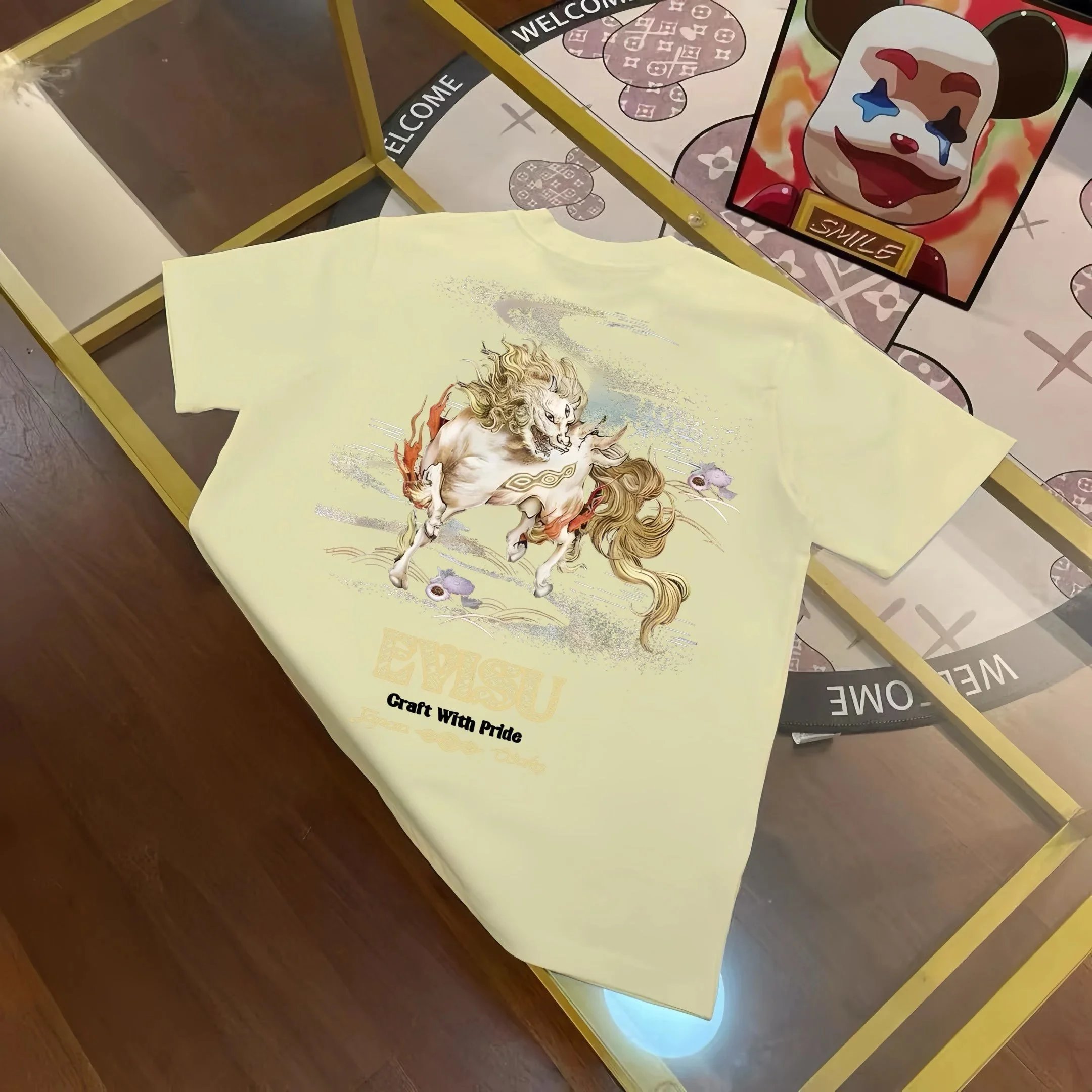 Evisu T-Shirts Short Sleeve Graphic — E V I*S U