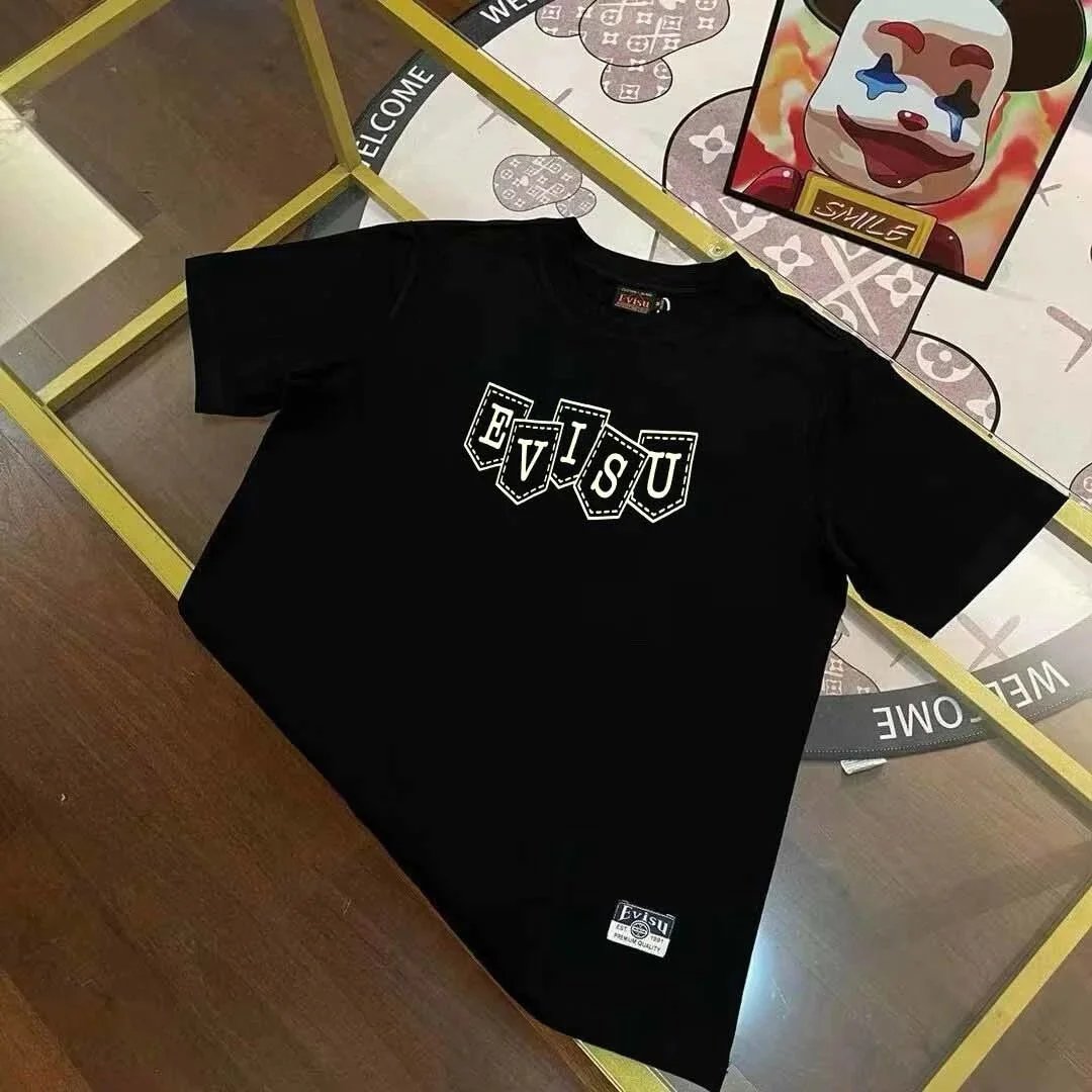 Evisu T-Shirts Short-Sleeve T-Shirt with Patterned Seagull Logo — EV*ISU.