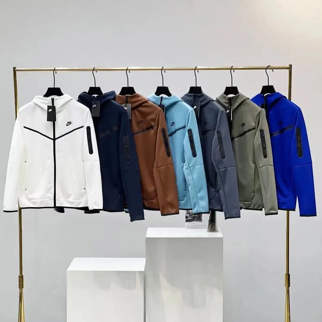 Nike Tech Fleece White Windbreaker Jacket