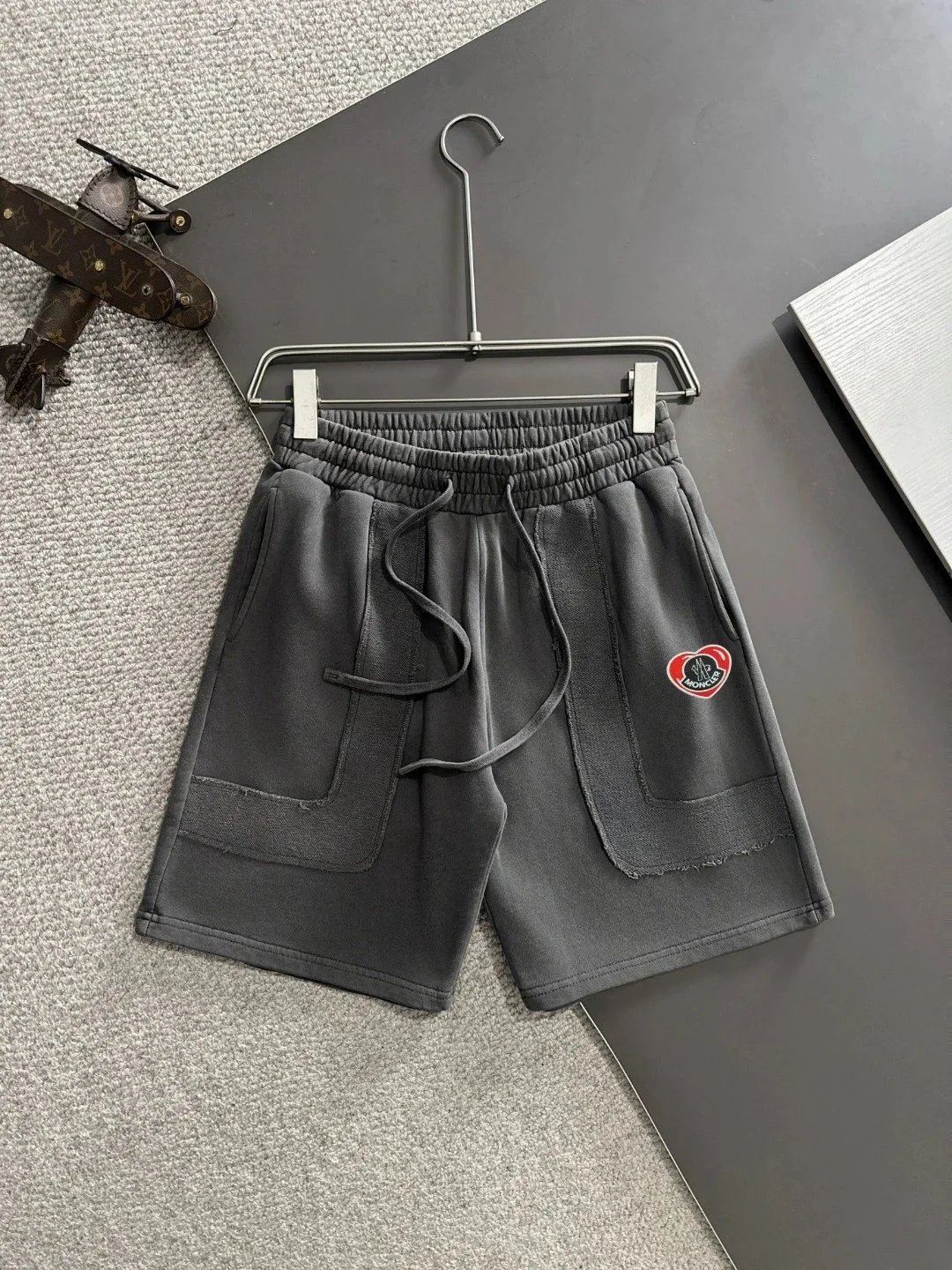 Burberry Shorts Elastic-waist drawstring with patch pockets — M*ONCLER