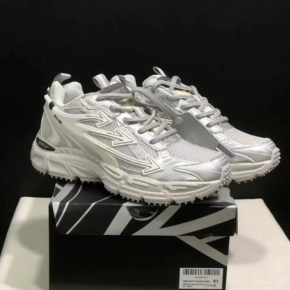 OFF White BE RIGHT White Grey Chunky Sneakers
