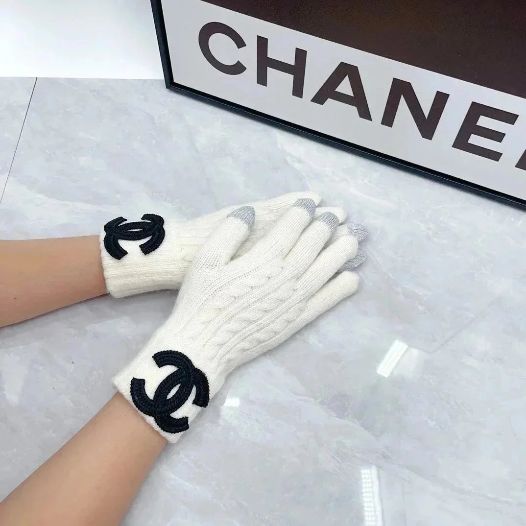 Dior Gloves Knit with Embroidered Bee Motif — 33