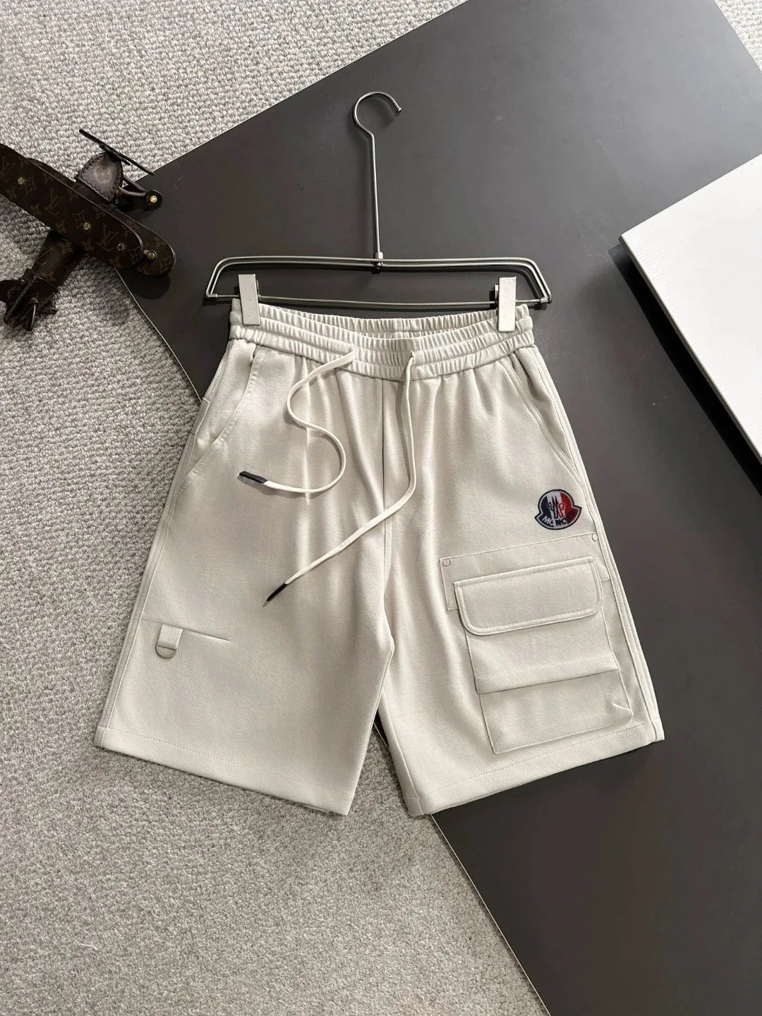 Burberry Shorts Elastic-waist drawstring with patch pockets — MONC*LER