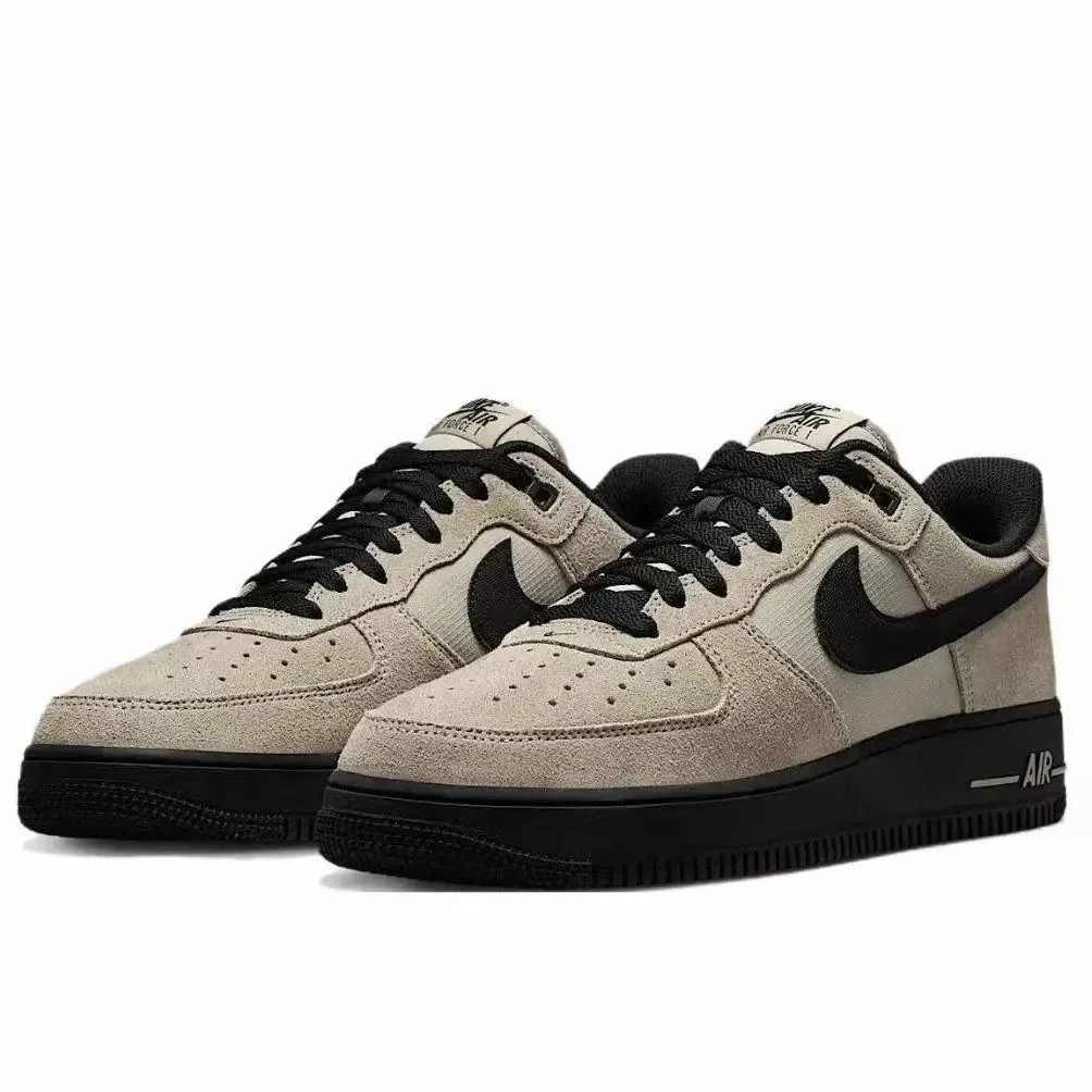 Nike Sneakers Air Force 1 Low with skeletal Swoosh detail — Mocha Brown