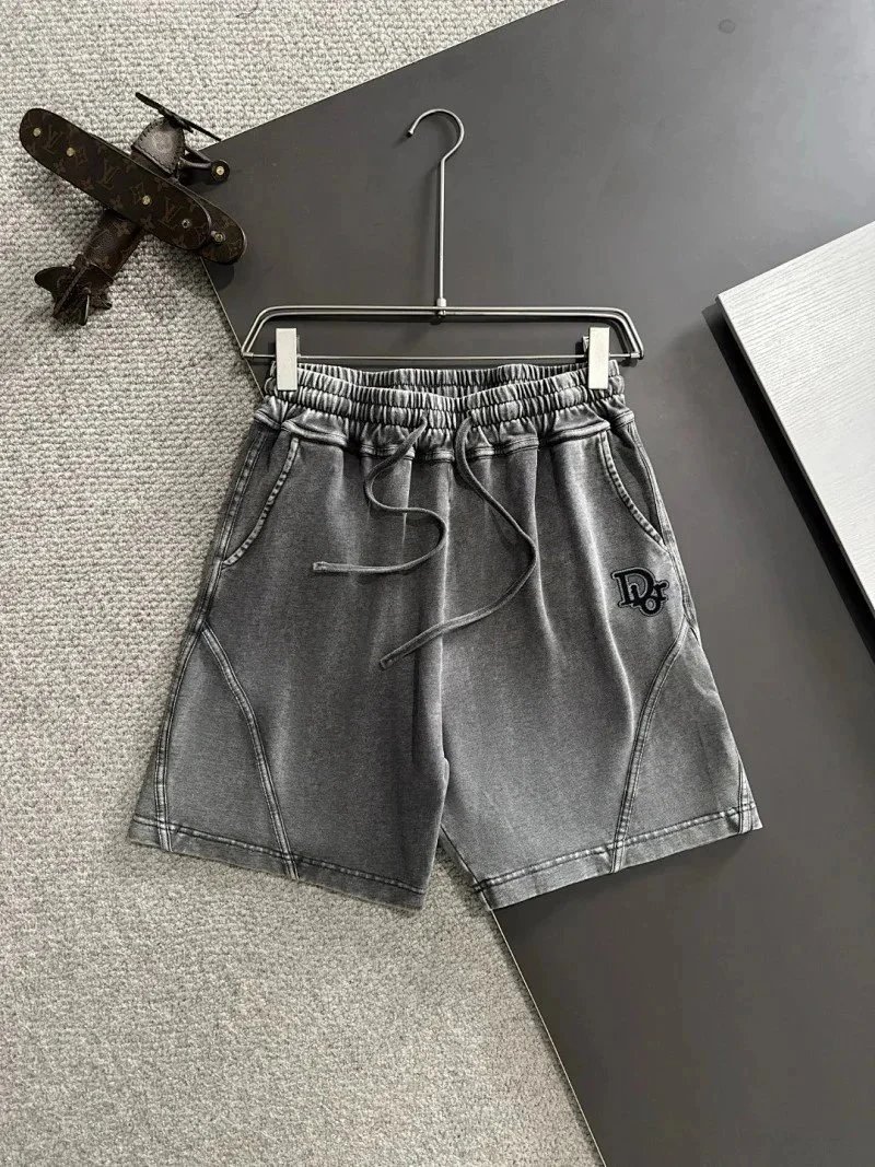 Dior Shorts Drawstring cargo with logo patch — 22DI*OR