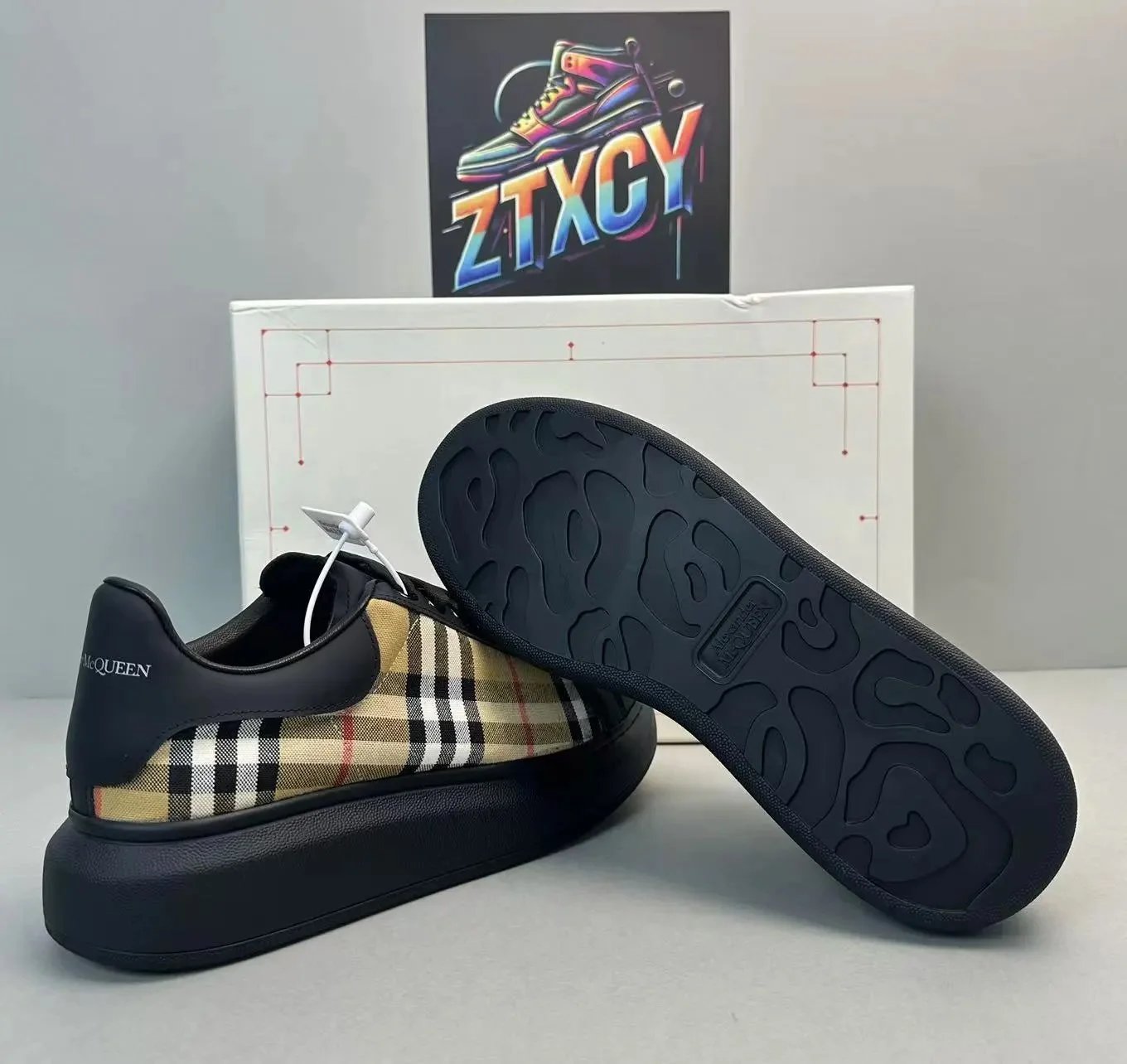 Unbranded Sneakers Low-top lace-up with oversized soles and perforated side panels — 22