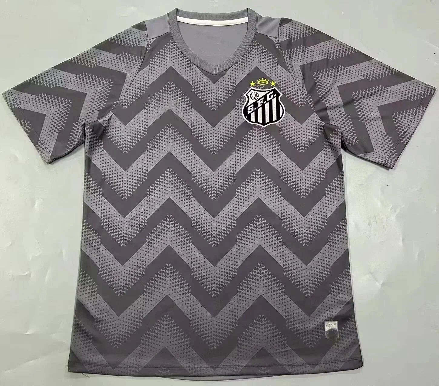 Unbranded Football Jerseys Brazilian Club Designs — 24-25 Santos Gray