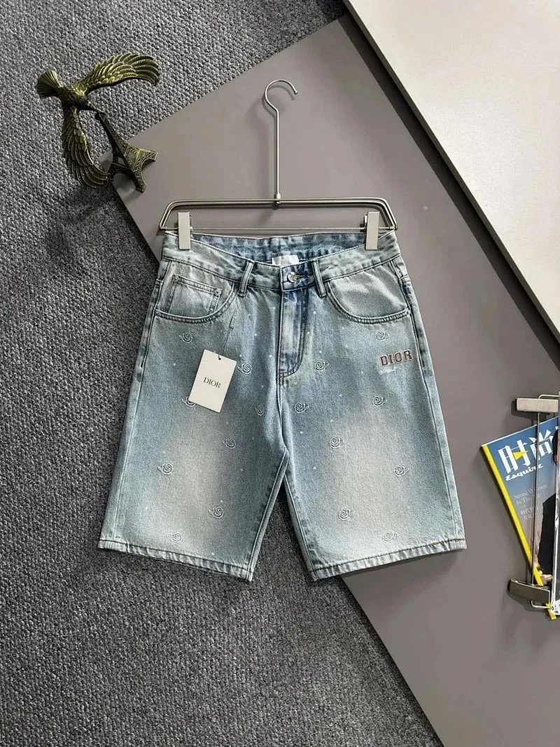 Dior Shorts Drawstring cargo with logo patch — 12DI*OR