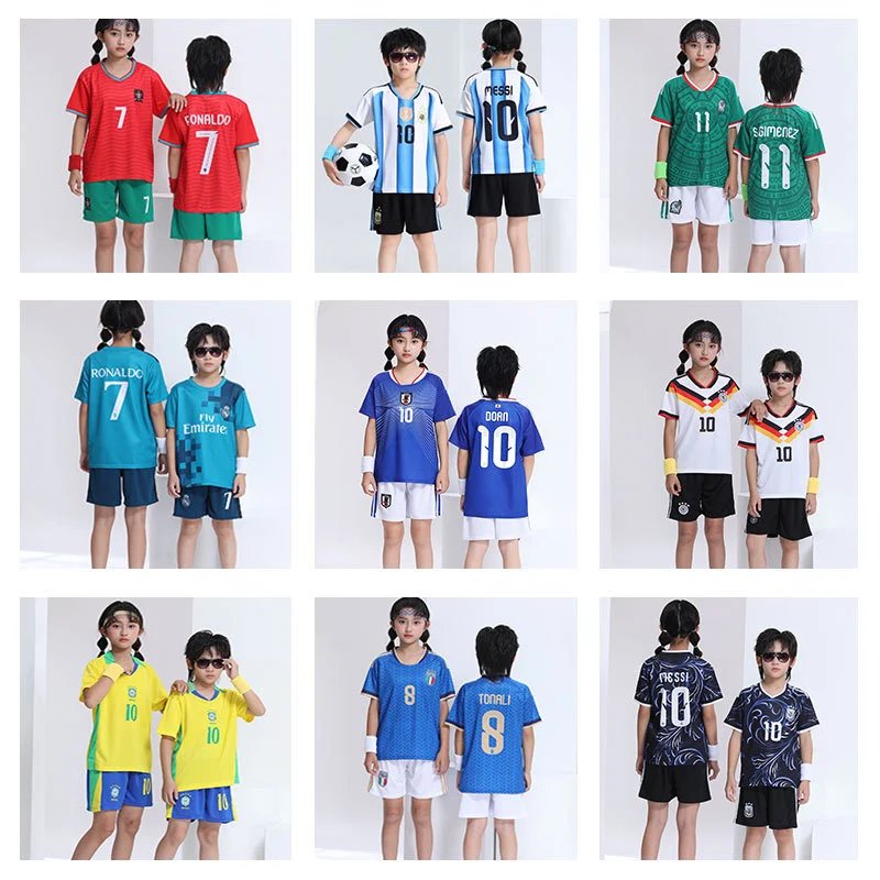 Children Soccer Jersey Set Multi Color Fan Style