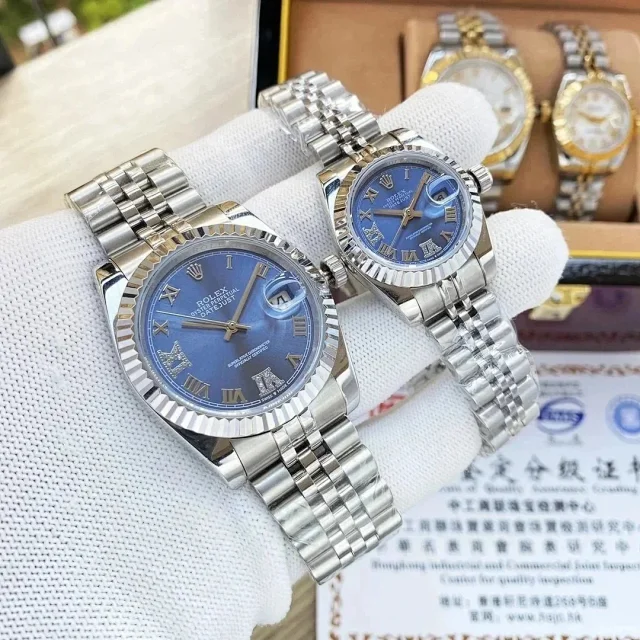 Rolex Watches Datejust fluted-bezel date watch with Roman numeral dial product detail image 2