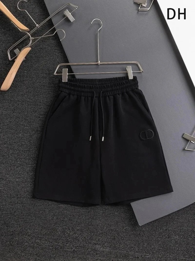 Dior Shorts Drawstring cargo with logo patch — 37DI*OR