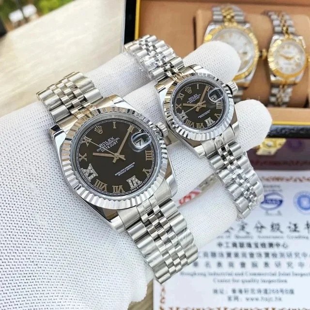 Rolex Watches Datejust fluted-bezel date watch with Roman numeral dial product detail image 3