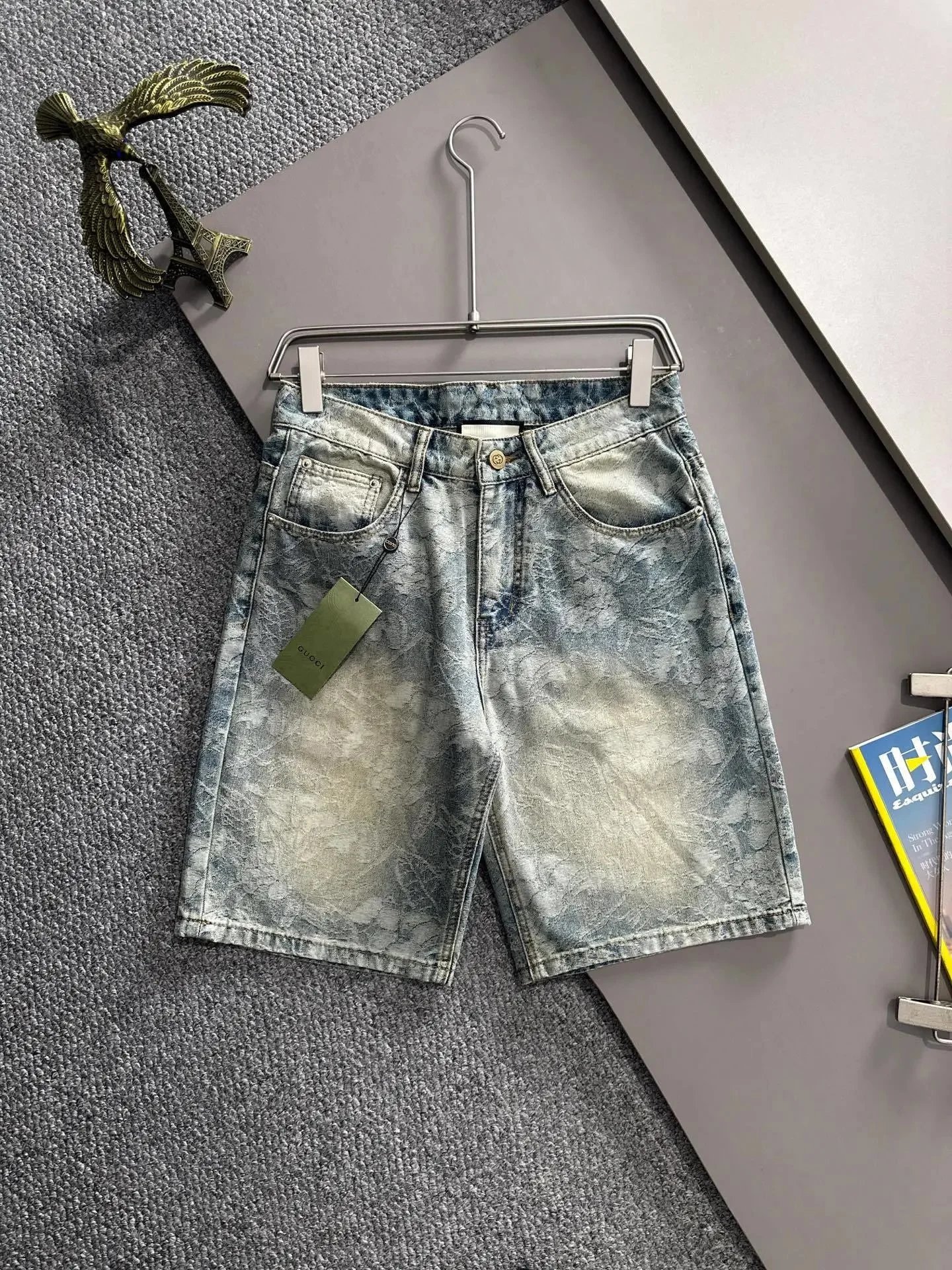 Louis Vuitton Shorts Denim with Patterned Cuffs — G*UCCI