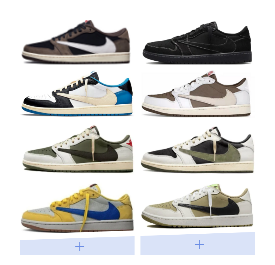 Nike Air Jordan 1 Retro Low Multi Color Casual Sneakers