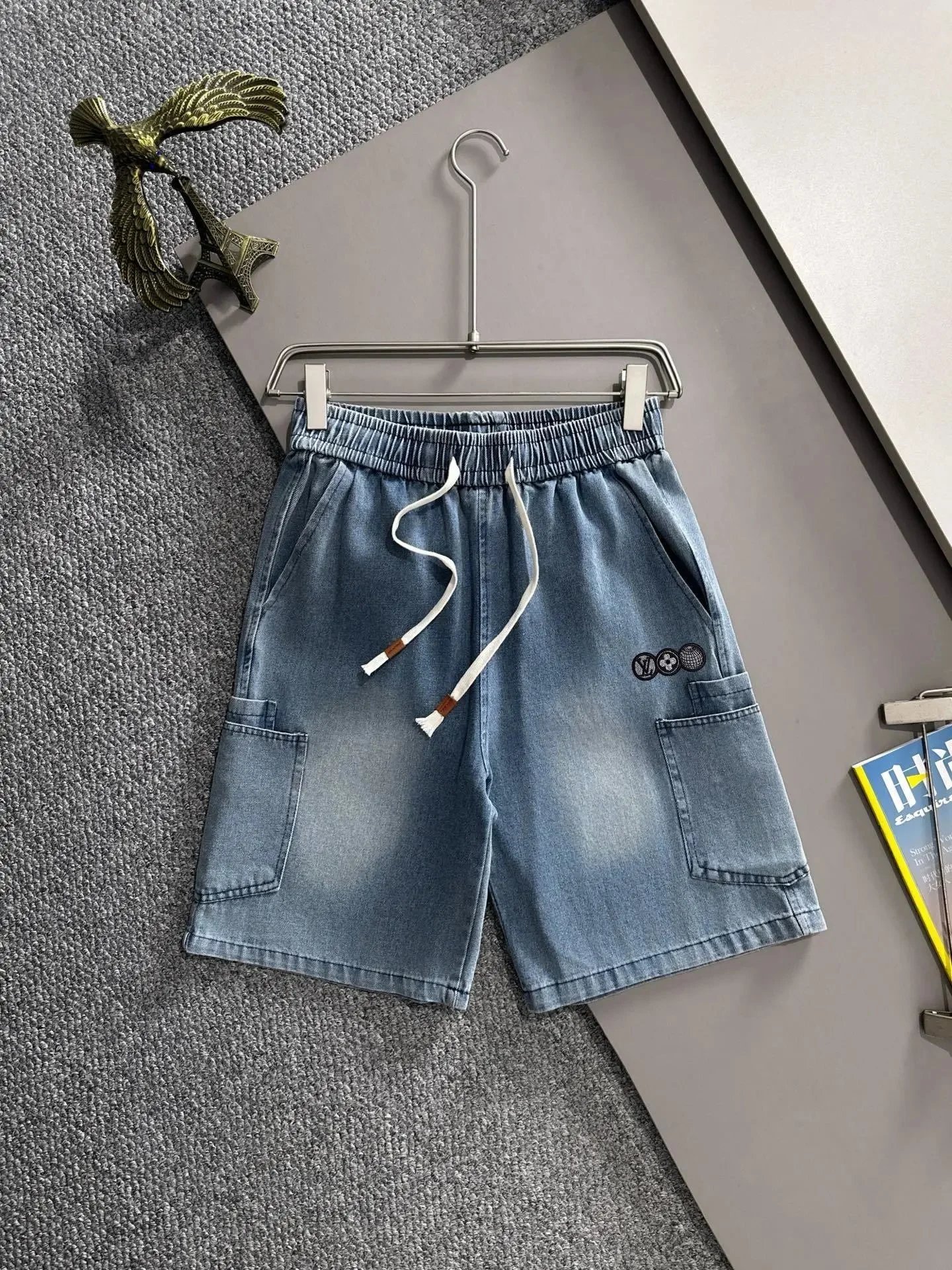 Louis Vuitton Shorts Textured Denim — L*OUIS VUITTO*N
