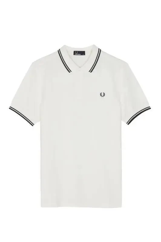 Fred Perry Shirts Short-Sleeve Tipped Polo Shirt — Beige