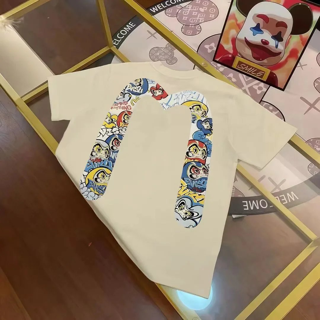 Evisu T-Shirts Short-Sleeve T-Shirt with Seagull Graphic — EV*I SU