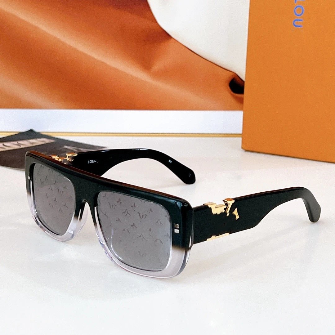 Luxury Oversized Black Gradient Frame Sunglasses