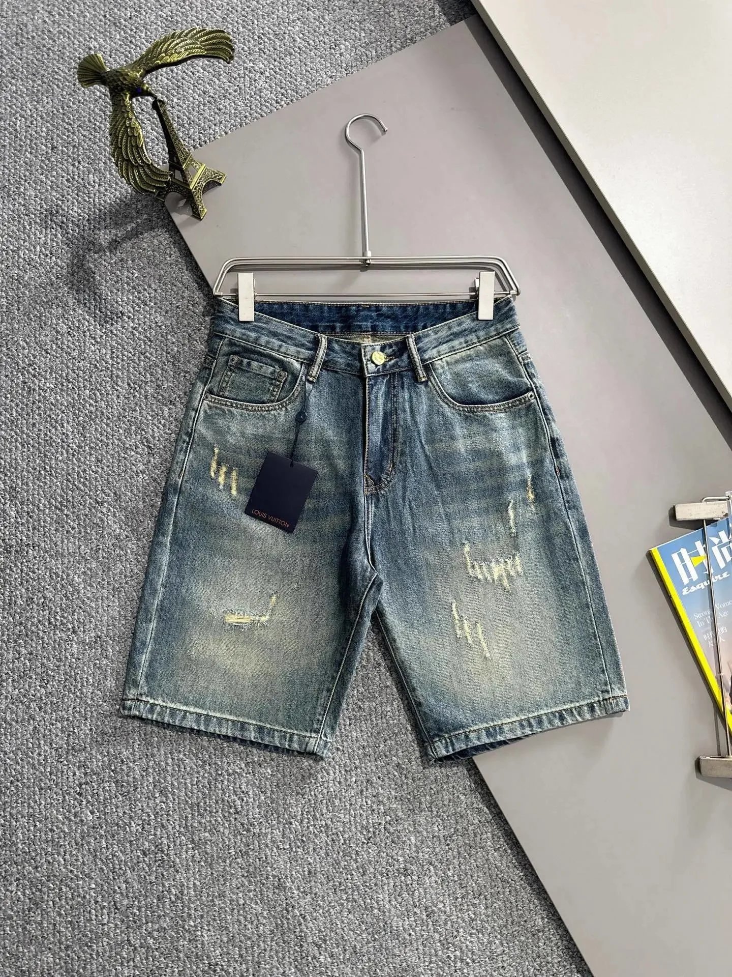 Chrome Hearts Shorts Distressed Denim — LO*UIS V*UITTON