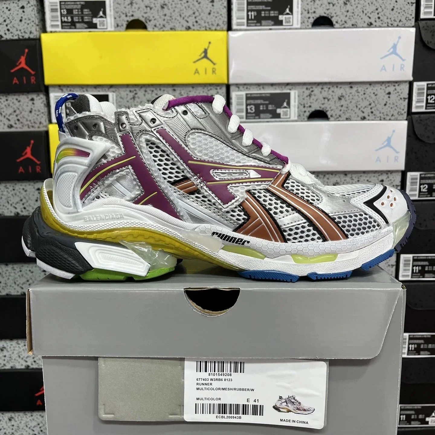Balenciaga Sneakers Pumper Runner — Seventh-generation gray color 68123