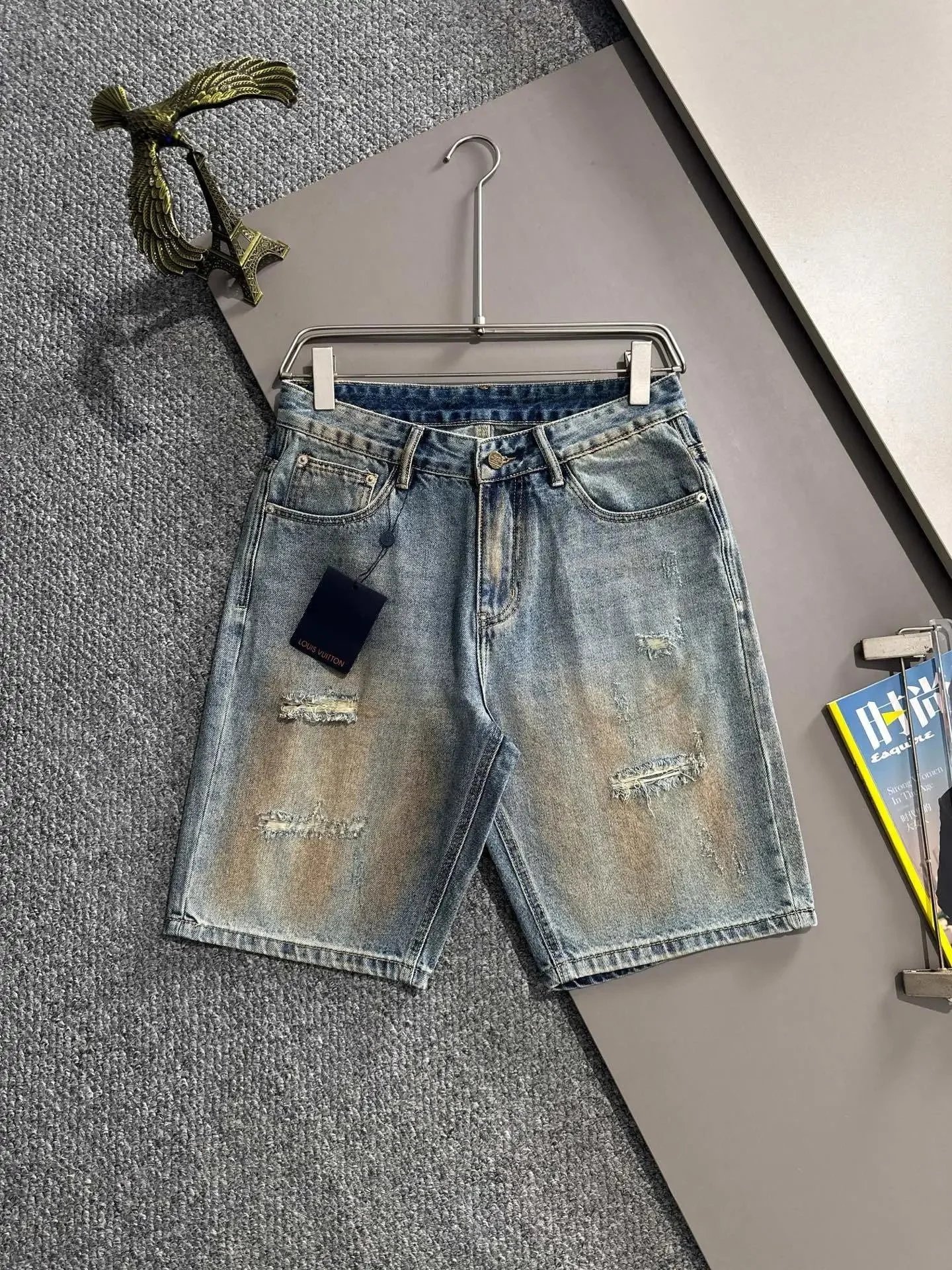 Chrome Hearts Shorts Distressed Denim — L*OUIS V*UITTON