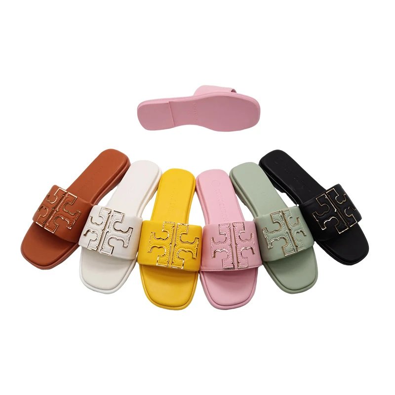 Tory Burch Sandals Double T rhinestone slide and thong image 5