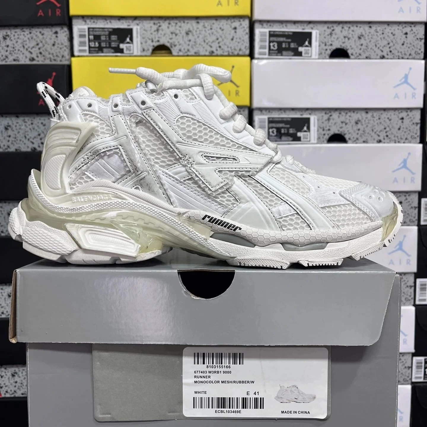 Balenciaga Sneakers Pumper Runner — Seventh-generation white 19,000