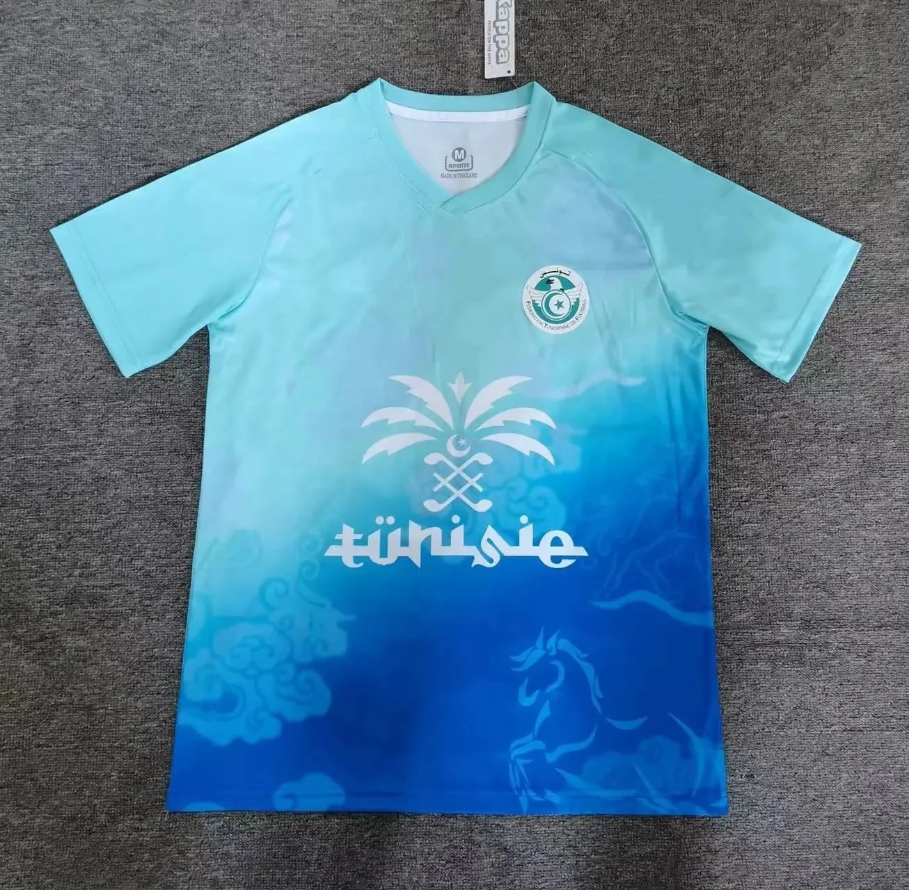 B Sport Football Jerseys Graphic Print — 2526 Tunisia Blue Flower