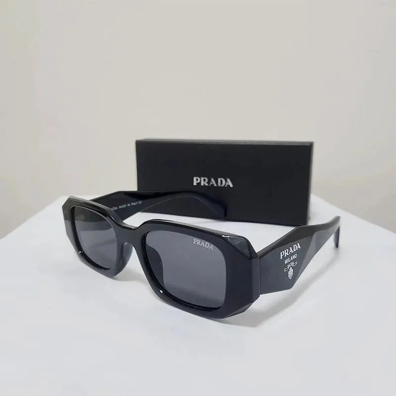 Prada Square Black Oversized Sunglasses